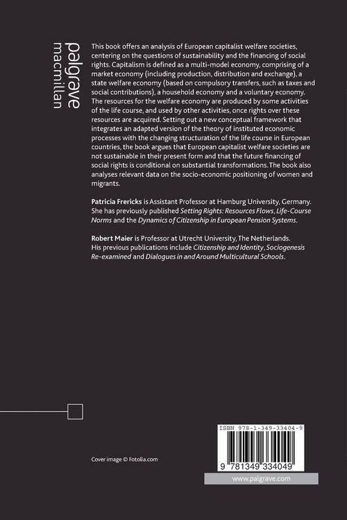 Produktbild: European Capitalist Welfare Societies