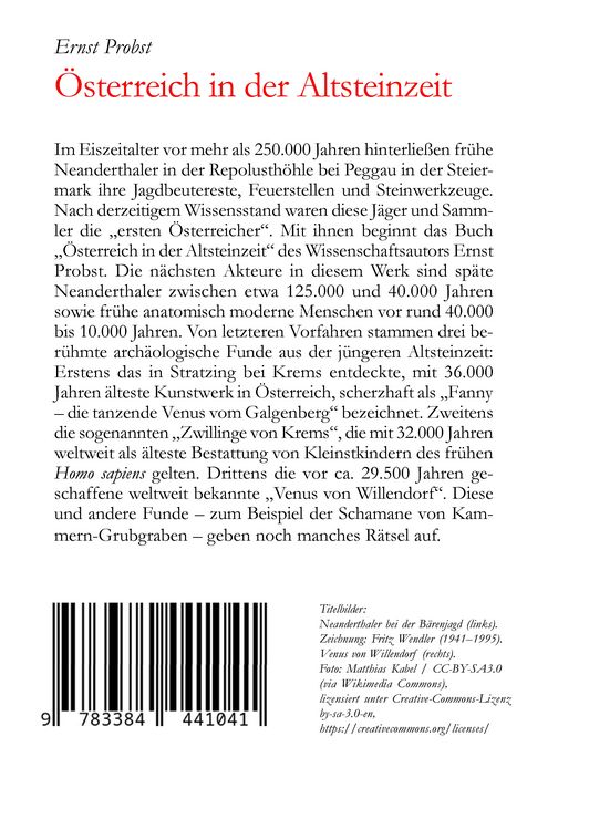 Produktbild: &Ouml;sterreich in der Altsteinzeit