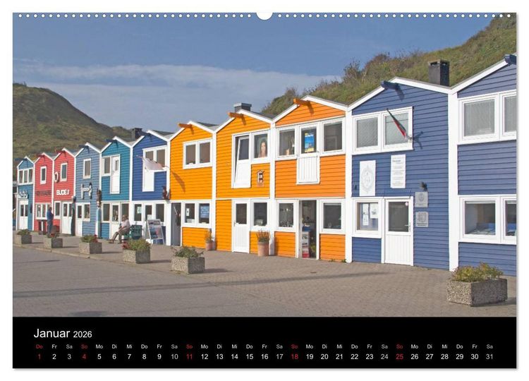 Produktbild: Helgoland - idyllische Nordseeinsel (hochwertiger Premium Wandkalender 2026 DIN A2 quer), Kunstdruck in Hochglanz