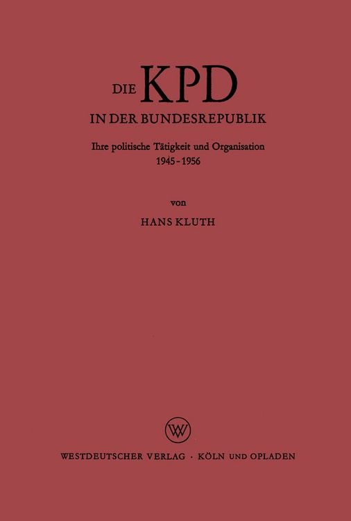 Produktbild: Die KPD in der Bundesrepublik