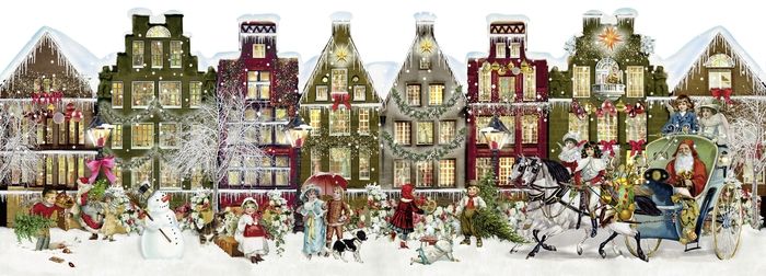 Produktbild: Mini-Adventskalender-Sortiment - Nostalgische Leporello-Karten