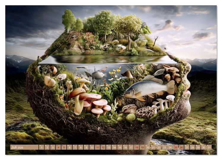 Produktbild: Fantastische Naturvisionen. Wo Gedanken zu Landschaften werden (Wandkalender 2026 DIN A3 quer), CALVENDO Monatskalender