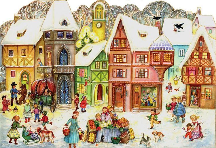 Produktbild: Adventskalender "Auf dem Marktplatz"