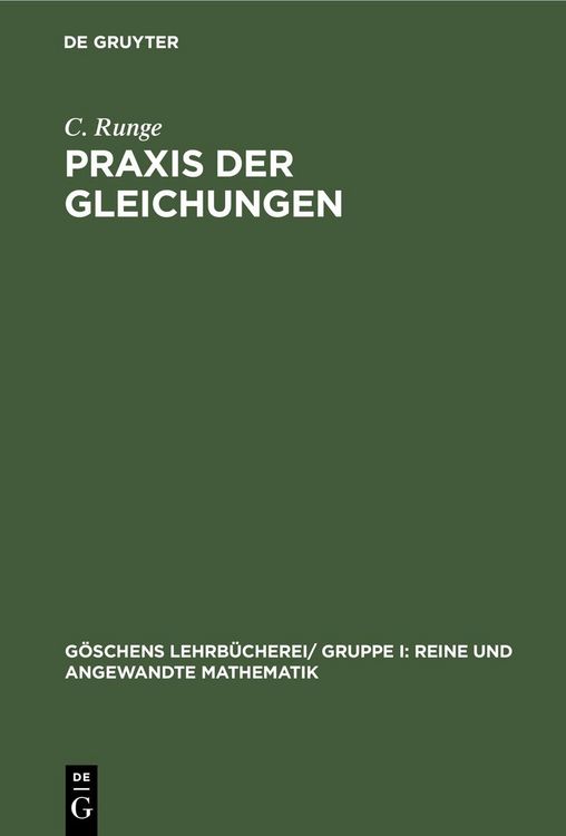 Produktbild: Praxis der Gleichungen