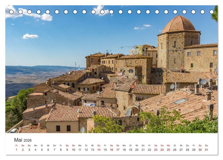Produktbild: Motive der Toskana (Tischkalender 2026 DIN A5 quer), CALVENDO Monatskalender