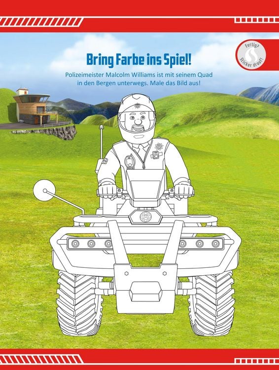 Produktbild: Feuerwehrmann Sam: 1001 Sticker: Stickern &ndash; R&auml;tseln &ndash; Ausmalen