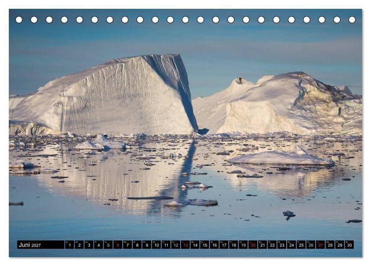 Produktbild: Ilulissat Eisfjord, Gr&ouml;nland. EIS - FORM UND LICHT (Tischkalender 2027 DIN A5 quer), CALVENDO Monatskalender