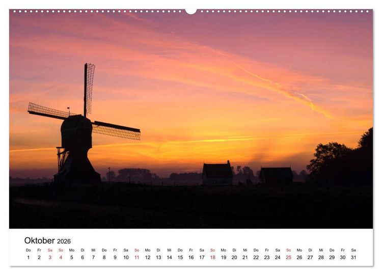 Produktbild: DIE SCH&Ouml;NSTEN WINDM&Uuml;HLEN IN HOLLAND 2026 (hochwertiger Premium Wandkalender 2026 DIN A2 quer), Kunstdruck in Hochglanz