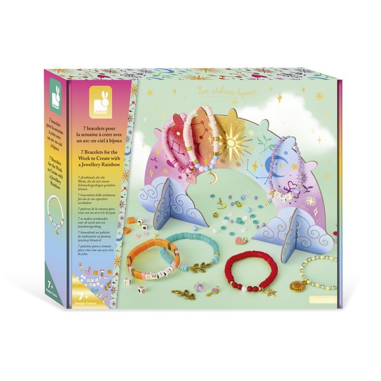Produktbild: Bastel-Schmuckset mit 1 anderen Armband f&uuml;r jeden Tag (7 Schmuckst&uuml;cke)