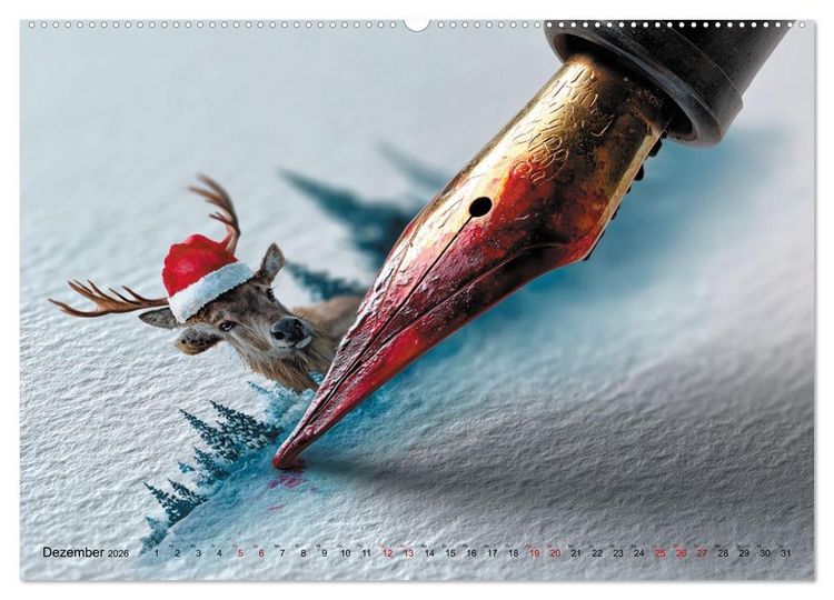 Produktbild: Die leise Magie der Kalligrafie (Wandkalender 2026 DIN A2 quer), CALVENDO Monatskalender
