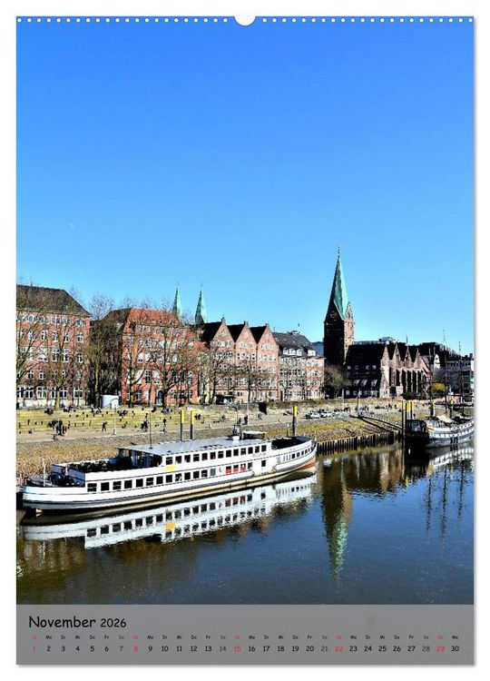 Produktbild: Freie Hansestadt BREMEN (hochwertiger Premium Wandkalender 2026 DIN A2 hoch), Kunstdruck in Hochglanz