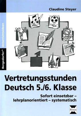 Produktbild: Vertretungsstunden Deutsch 5./6. Klasse