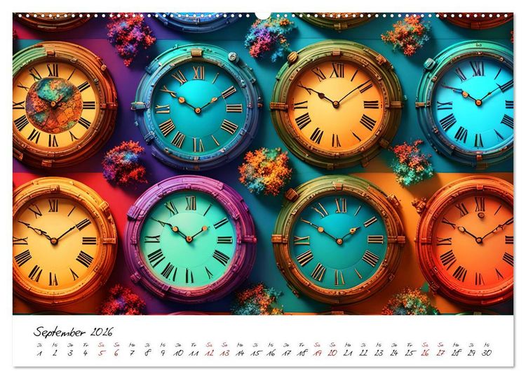 Produktbild: Abstrakte Zeitspr&uuml;nge (Wandkalender 2026 DIN A2 quer), CALVENDO Monatskalender