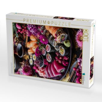 Produktbild: CALVENDO Puzzle Sushi Bild mit Lachs und Thunfisch | 1000 Teile Lege-Gr&ouml;&szlig;e 64x48cm Foto-Puzzle f&uuml;r gl&uuml;ckliche Stunden