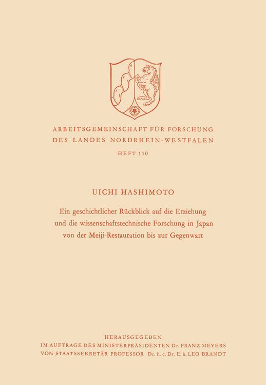 Produktbild: Ein geschichtlicher R&uuml;ckblick auf die Erziehung und die wissenschaftstechnische Forschung in Japan von der Meiji-Restauration bis zur Gegenwart