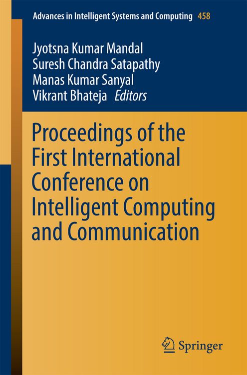 Produktbild: Proceedings of the First International Conference on Intelligent Computing and Communication