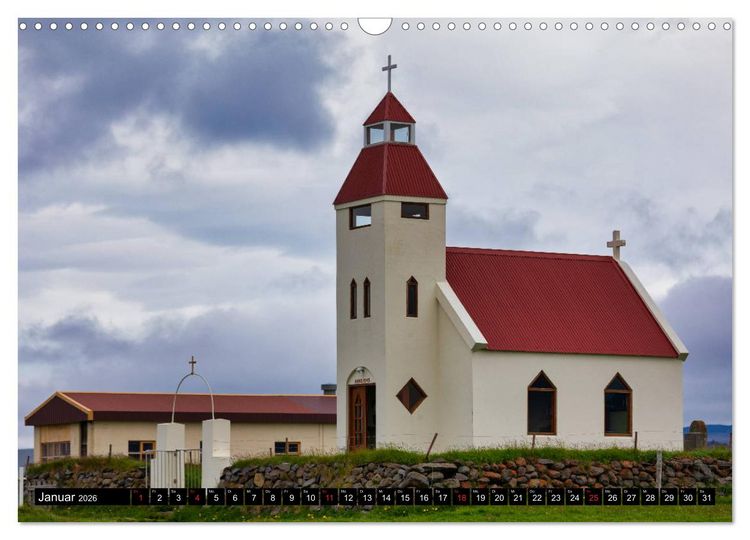Produktbild: Eine Rundreise durch Island (Wandkalender 2026 DIN A3 quer), CALVENDO Monatskalender