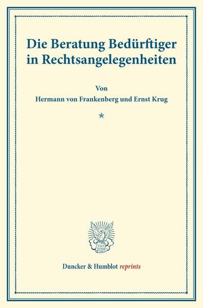 Produktbild: Die Beratung Bed&uuml;rftiger in Rechtsangelegenheiten.