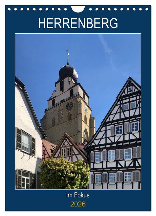 Produktbild: Herrenberg im Fokus (Wandkalender 2026 DIN A4 hoch), CALVENDO Monatskalender