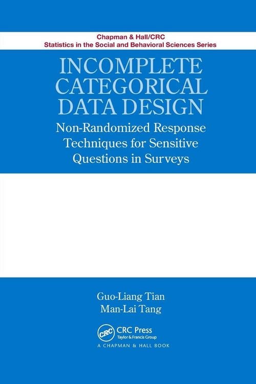 Produktbild: Incomplete Categorical Data Design