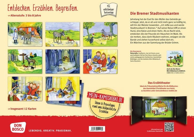 Produktbild: Die Bremer Stadtmusikanten. Kamishibai Bildkartenset