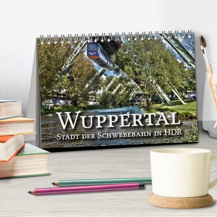 Produktbild: Wuppertal - Stadt der Schwebebahn in HDR (Tischkalender 2026 DIN A5 quer), CALVENDO Monatskalender