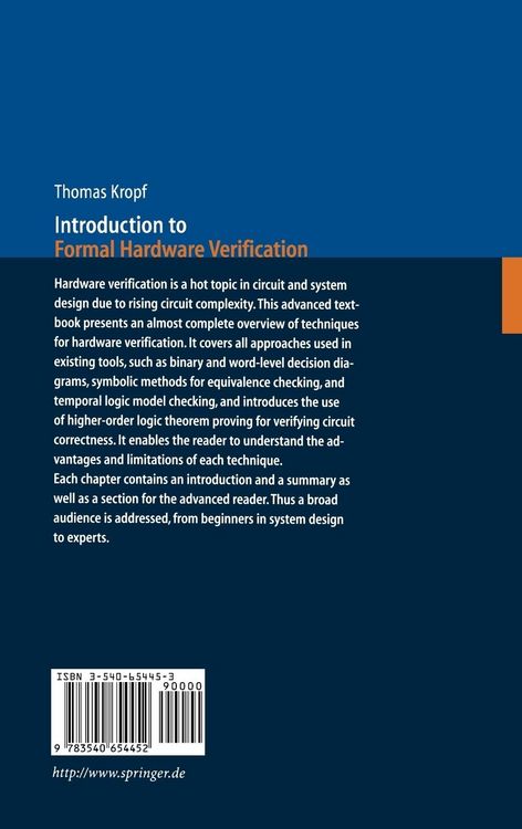 Produktbild: Introduction to Formal Hardware Verification