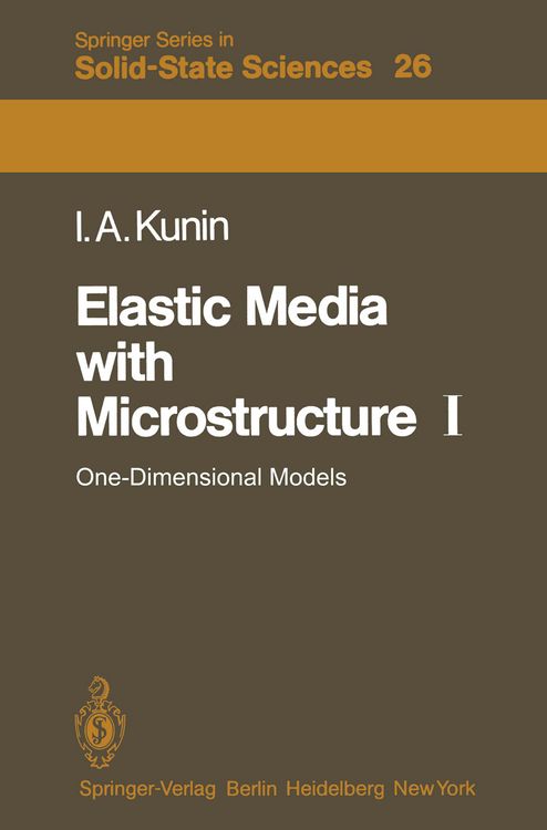 Produktbild: Elastic Media with Microstructure I