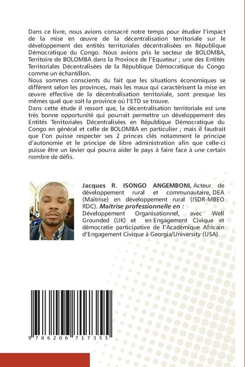 Produktbild: D&eacute;centralisation territoriale en RDC et son impact sur les ETD