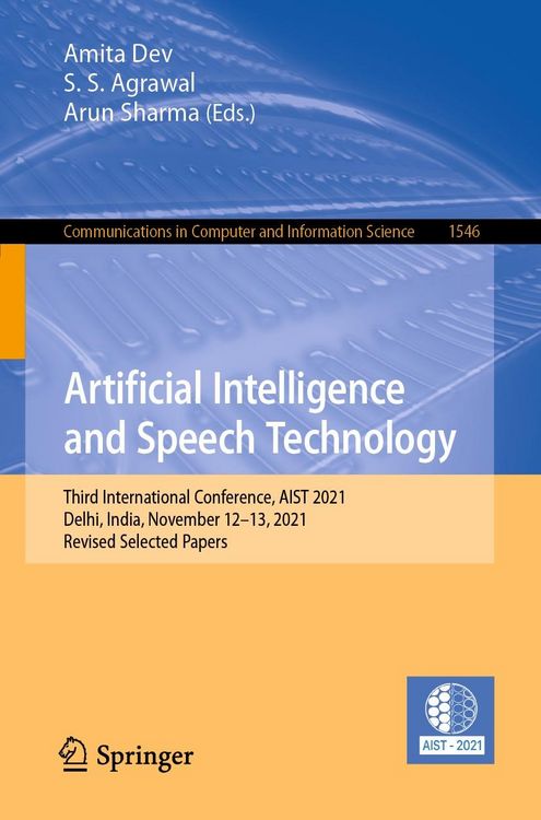 Produktbild: Artificial Intelligence and Speech Technology