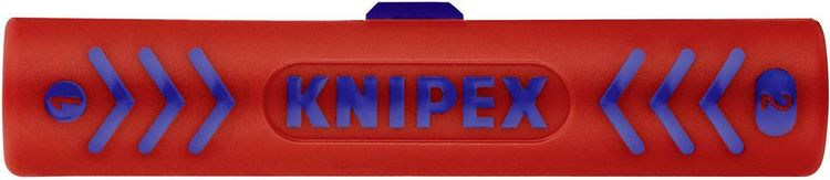 Produktbild: Knipex 16 60 100 SB Kabelentmanteler Geeignet f&uuml;r Koaxialkabel, Rundkabel 4.8 bis 7.5mm