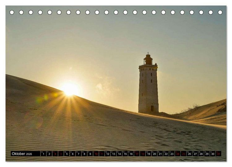 Produktbild: Rubjerg Knude Fyr - Ein Leuchtturm auf Abwegen (Tischkalender 2026 DIN A5 quer), CALVENDO Monatskalender