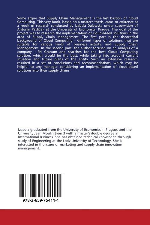 Produktbild: The Use of Cloud Computing in The Supply Chain Management