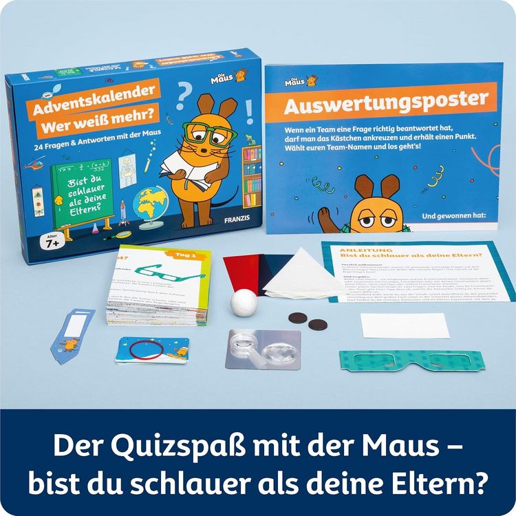 Produktbild: FRANZIS 67216 - Die Maus Adventskalender Wer wei&szlig; mehr?