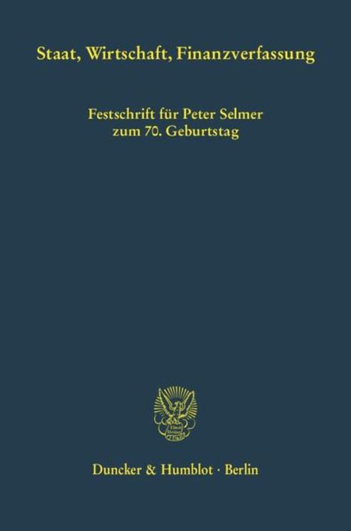 Produktbild: Staat, Wirtschaft, Finanzverfassung.