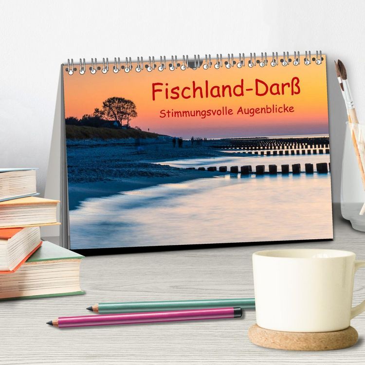Produktbild: Fischland-Dar&szlig; - Stimmungsvolle Augenblicke (Tischkalender 2026 DIN A5 quer), CALVENDO Monatskalender