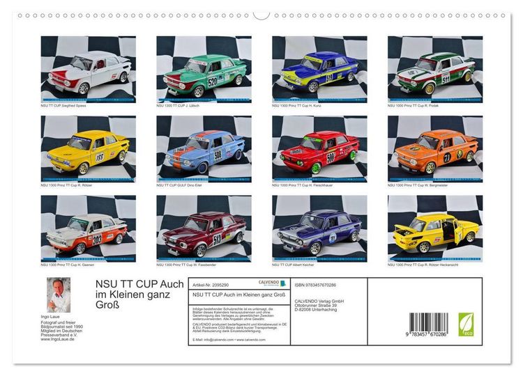 Produktbild: NSU TT CUP Auch im Kleinen ganz Gro&szlig; (hochwertiger Premium Wandkalender 2026 DIN A2 quer), Kunstdruck in Hochglanz