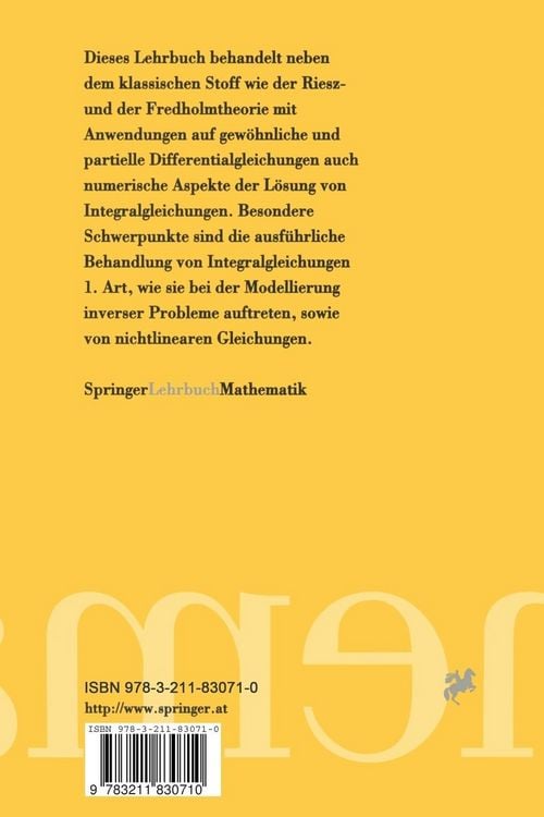 Produktbild: Integralgleichungen