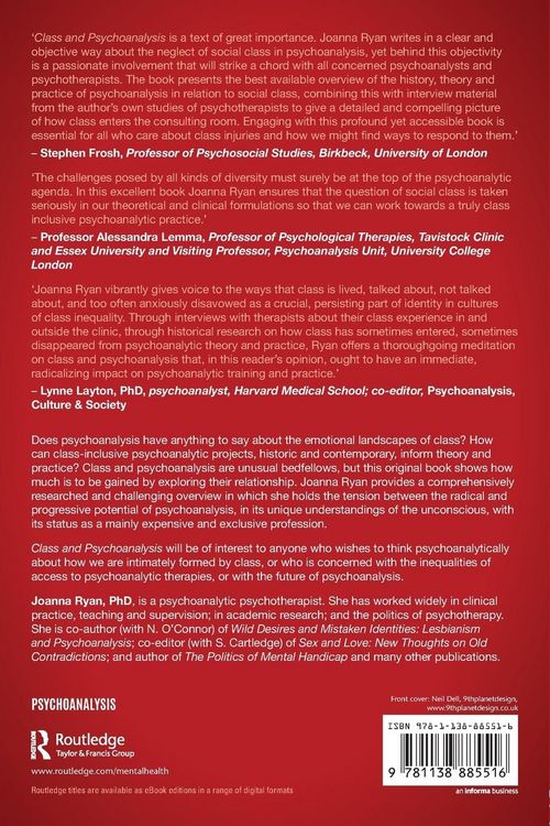 Produktbild: Class and Psychoanalysis