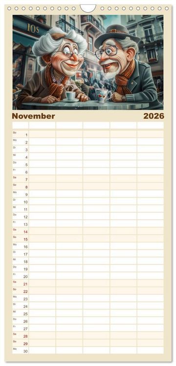 Produktbild: Familienplaner 2026 - Alt, aber nicht leise mit 5 Spalten (Wandkalender, 21 x 45 cm) CALVENDO