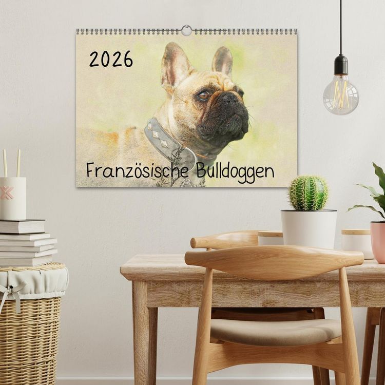 Produktbild: Franz&ouml;sische Bulldoggen 2026 (Wandkalender 2026 DIN A3 quer), CALVENDO Monatskalender