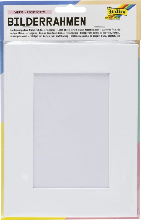 Produktbild: Folia Bilderrahmen aus Pappe, wei&szlig; f&uuml;r Format 10x15cm