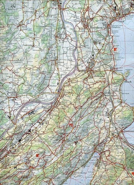 Produktbild: 235T Rotkreuz Wanderkarte