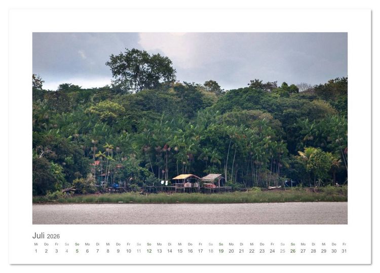 Produktbild: Amazonas, eine Reise entlang seiner Ufer (Tischkalender 2026 DIN A5 quer), CALVENDO Monatskalender
