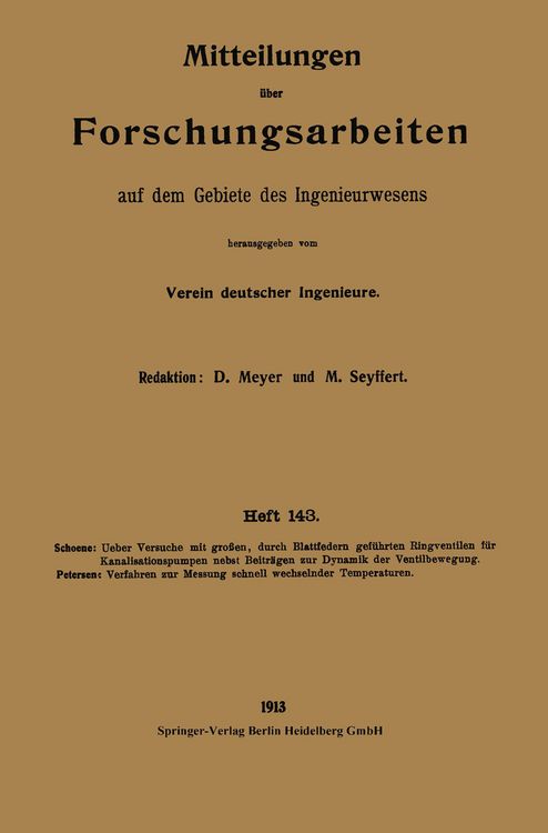 Produktbild: Mitteilungen &uuml;ber Forschungsarbeiten auf dem Gebiete des Ingenieurwesens