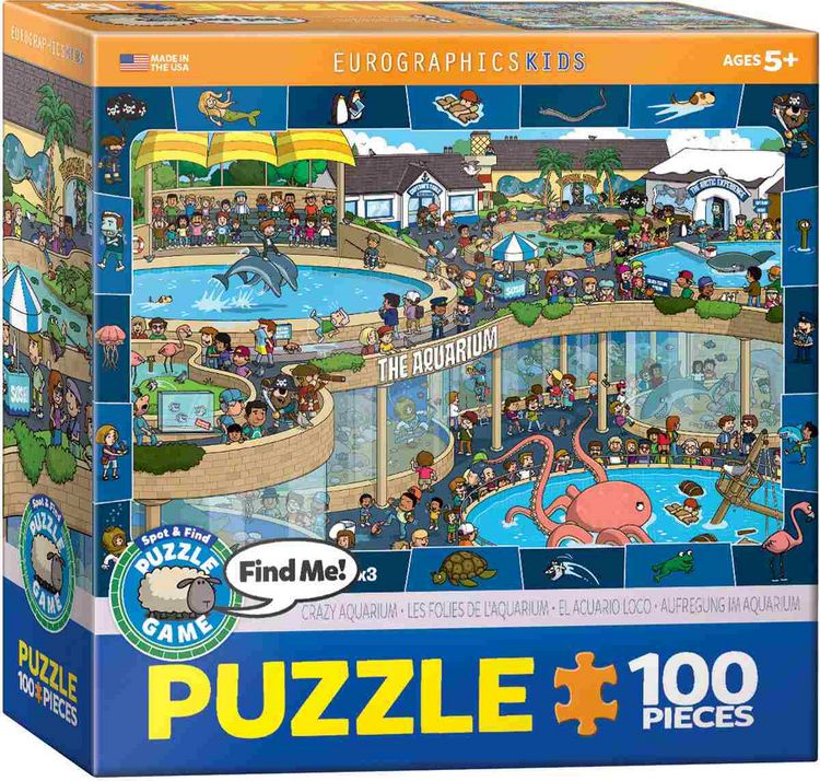 Produktbild: Eurographics 6100-0543 - Aufregung im Aquarium , Puzzle, 100 Teile