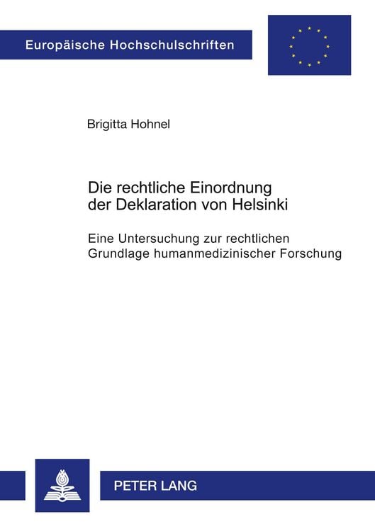 Produktbild: Die rechtliche Einordnung der Deklaration von Helsinki