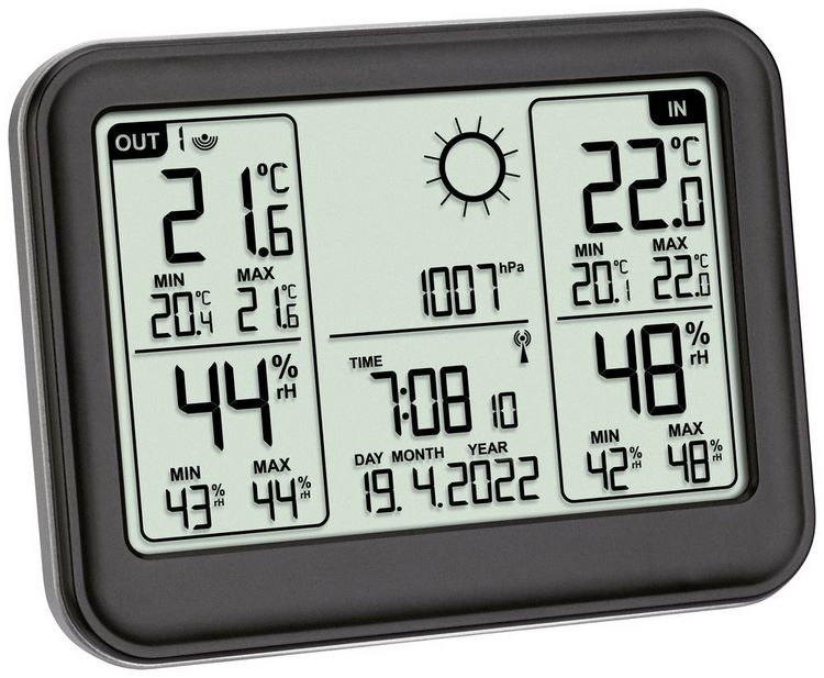 Produktbild: TFA Dostmann MEMO 35.1141.01 Funk-Wetterstation Vorhersage f&uuml;r 12 bis 24 Stunden Anzahl Sensoren max. 3