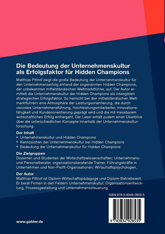 Produktbild: Die Bedeutung der Unternehmenskultur als Erfolgsfaktor f&uuml;r Hidden Champions