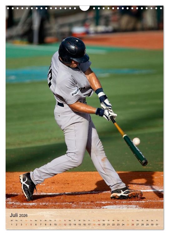Produktbild: Baseball Power (Wandkalender 2026 DIN A3 hoch), CALVENDO Monatskalender